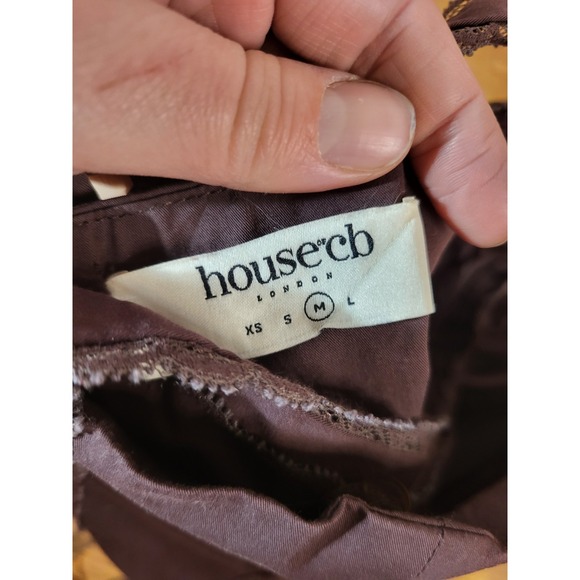 HOUSE OF CB 'Gini' Rich Brown Lace Back Corset /Size M-US 6-8/QA4438 - Picture 3 of 3